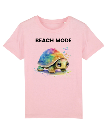Broasca testoasa pictata in acuarela cu mesajul  Beach Mode Cotton Pink
