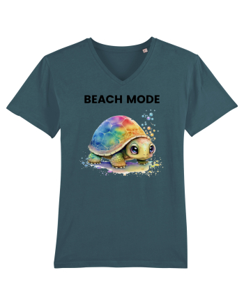 Broasca testoasa pictata in acuarela cu mesajul  Beach Mode Stargazer