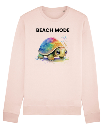 Broasca testoasa pictata in acuarela cu mesajul  Beach Mode Candy Pink