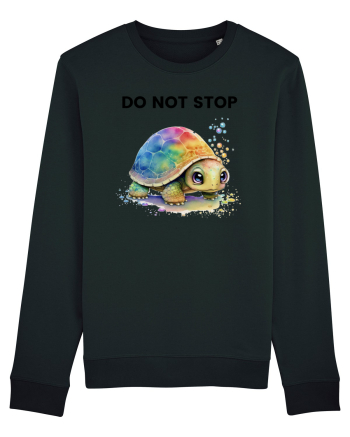 Broasca testoasa pictata in acuarela cu mesajul Do Not Stop Black