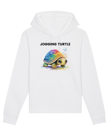 Broasca testoasa pictata in acuarela cu mesajul Jogging Turtle White