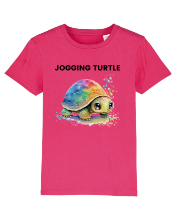 Broasca testoasa pictata in acuarela cu mesajul Jogging Turtle Raspberry