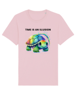 Broasca testoasa pictata in acuarela cu mesajul  Time is an Illusion Tricou mânecă scurtă Unisex Rocker