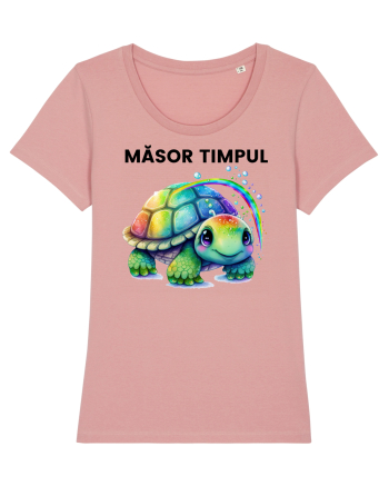 Broasca testoasa pictata in acuarela cu mesajul  Masor Timpul Canyon Pink