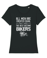 Bikers Tricou mânecă scurtă guler larg fitted Damă Expresser