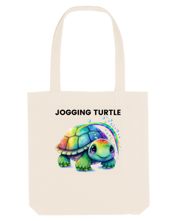 Broasca testoasa pictata in acuarela cu mesajul Jogging Turtle Natural