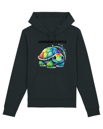 Broasca testoasa pictata in acuarela cu mesajul Jogging Turtle Black