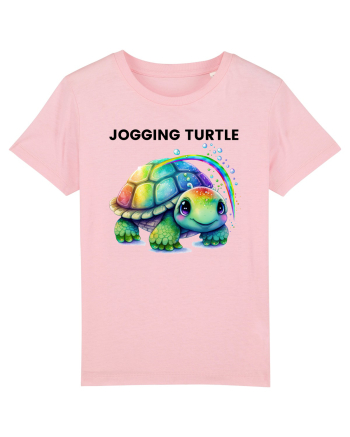 Broasca testoasa pictata in acuarela cu mesajul Jogging Turtle Cotton Pink