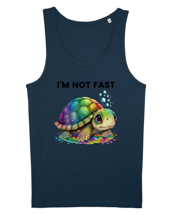 Broasca testoasa pictata in acuarela cu mesajul I'm not fast Navy