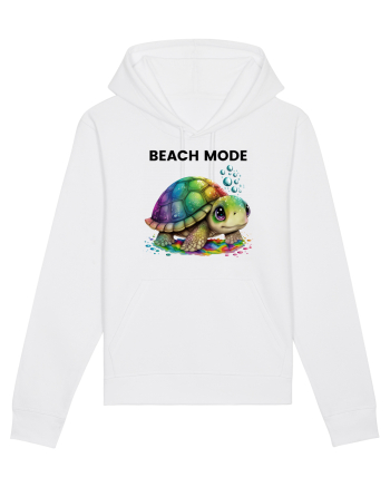 Broasca testoasa pictata in acuarela cu mesajul  Beach Mode White