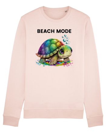 Broasca testoasa pictata in acuarela cu mesajul  Beach Mode Candy Pink