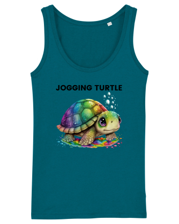 Broasca testoasa pictata in acuarela cu mesajul Jogging Turtle Ocean Depth