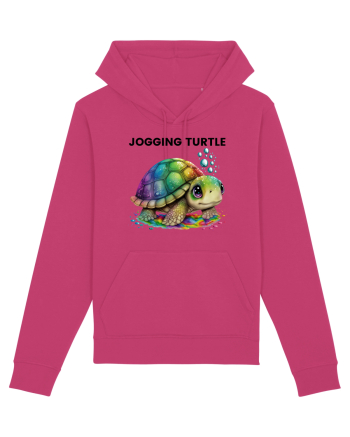 Broasca testoasa pictata in acuarela cu mesajul Jogging Turtle Raspberry