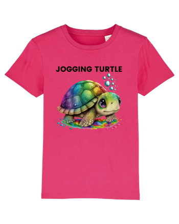 Broasca testoasa pictata in acuarela cu mesajul Jogging Turtle Raspberry