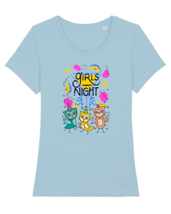 owl night Sky Blue