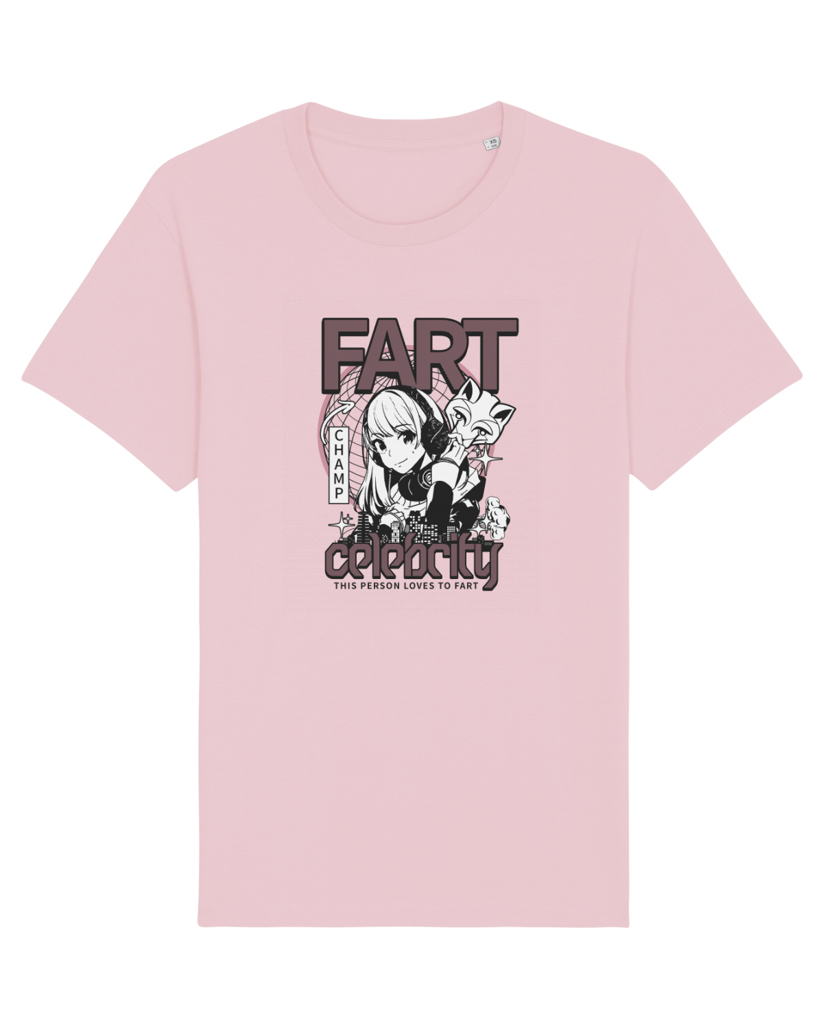 Tricou mânecă scurtă Unisex Rocker Cotton Pink
