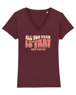 All You Need Is Fart And Coffee Tricou mânecă scurtă guler V Damă Evoker