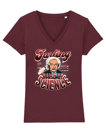 Einstein Farting In The Name Of Science Burgundy