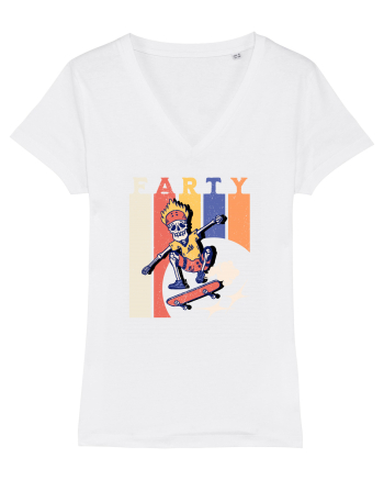 Farty - Skateboarding White