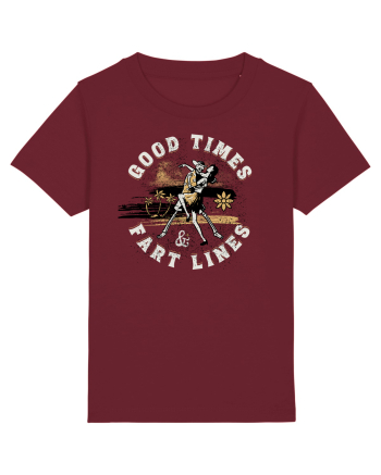 Good Times Fart Lines - Farting Couple Burgundy