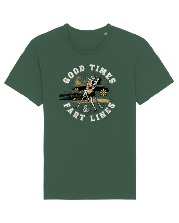 Good Times Fart Lines - Farting Couple Bottle Green