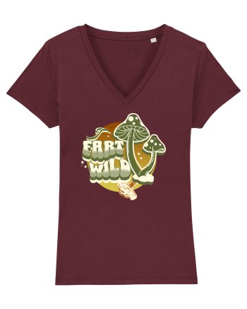 I Fart Wild Mushrooms Burgundy
