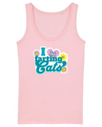 I Love Farting Cats Cotton Pink