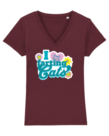 I Love Farting Cats Burgundy