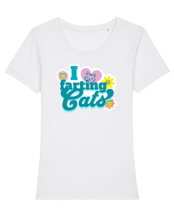 I Love Farting Cats White