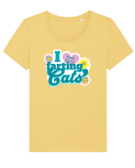 I Love Farting Cats Tricou mânecă scurtă guler larg fitted Damă Expresser