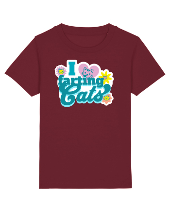 I Love Farting Cats Burgundy