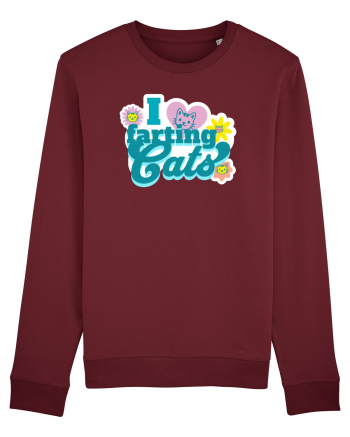 I Love Farting Cats Burgundy