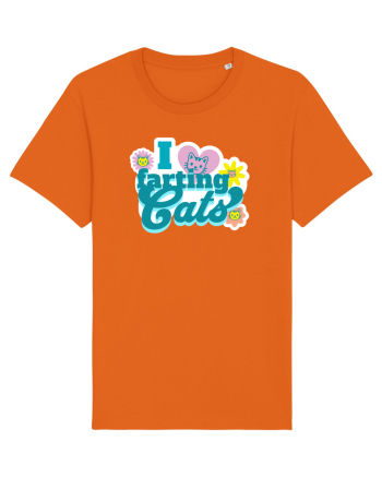 I Love Farting Cats Bright Orange