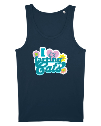 I Love Farting Cats Navy
