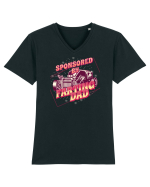 Sponsored By Farting Dad Tricou mânecă scurtă guler V Bărbat Presenter