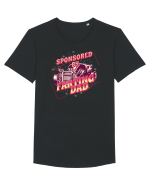 Sponsored By Farting Dad Tricou mânecă scurtă guler larg Bărbat Skater