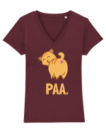 Pisica Rautacioasa cu Citat Tricou mânecă scurtă guler V Damă Evoker