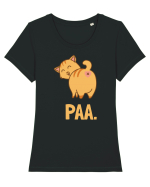 Pisica Rautacioasa cu Citat Tricou mânecă scurtă guler larg fitted Damă Expresser