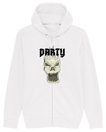 Skull head party text White