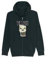 Skull head party text Hanorac cu fermoar Unisex Connector