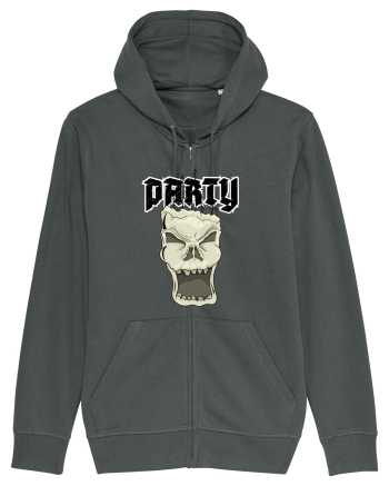 Skull head party text Anthracite