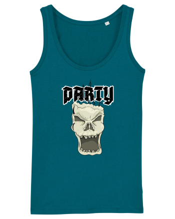 Skull head party text Ocean Depth
