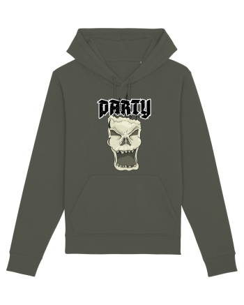 Skull head party text Khaki