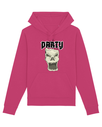 Skull head party text Raspberry