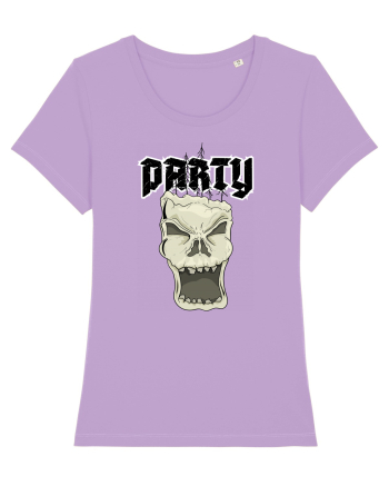 Skull head party text Lavender Dawn