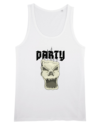 Skull head party text White