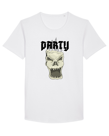 Skull head party text White