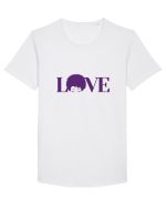 LOVE Tricou mânecă scurtă guler larg Bărbat Skater