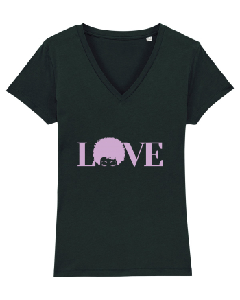 LOVE / pink Black