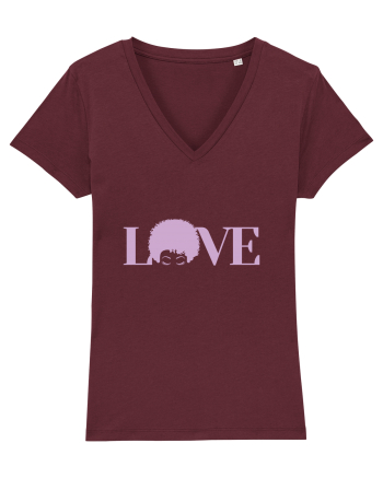 LOVE / pink Burgundy